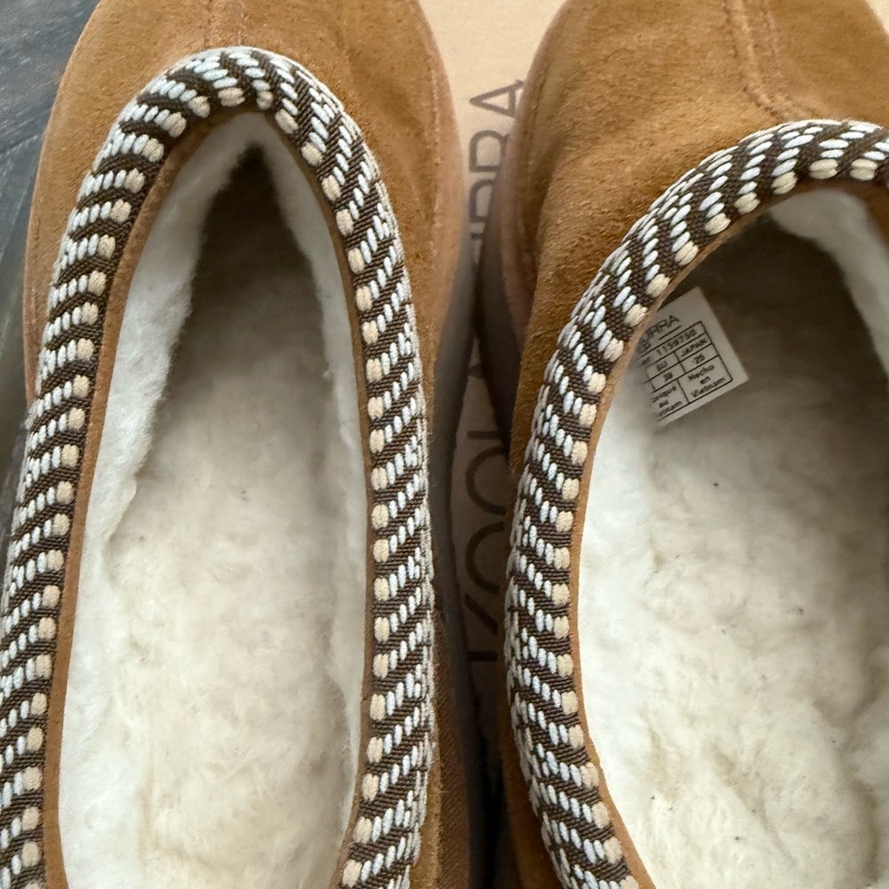 Koolaburra Women's Tan Suede Mules - Picture 3 of 5